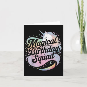 Magical Birthday Squad Eenhoorn Party Fun Kaart