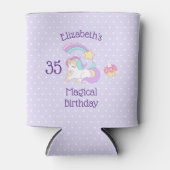 Magical Birthday Unicorn Shooting Star & Cupcake Blikjeskoeler (Voorkant)