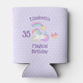 Magical Birthday Unicorn Shooting Star & Cupcake Blikjeskoeler (Achterkant)