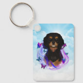 Magical Black & Tan Cavalier King Charles Spaniel Sleutelhanger (Voorkant)
