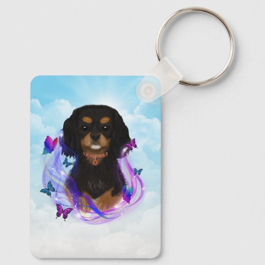 Magical Black & Tan Cavalier King Charles Spaniel Sleutelhanger (Achterkant)