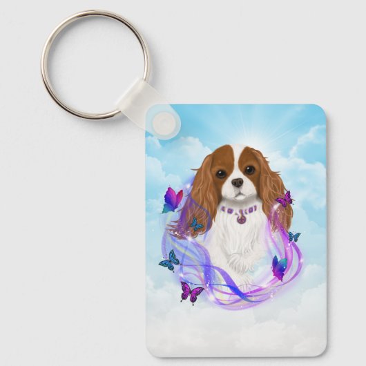 Magical Blenheim Cavalier King Charles Spaniel Sleutelhanger (Voorkant)