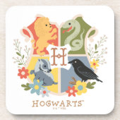 Magical Blooms HOGWARTS™ Crest Bier Onderzetter (Voorkant)