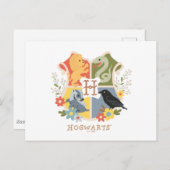Magical Blooms HOGWARTS™ Crest Briefkaart (Voorkant / Achterkant)