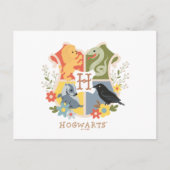 Magical Blooms HOGWARTS™ Crest Briefkaart (Voorkant)