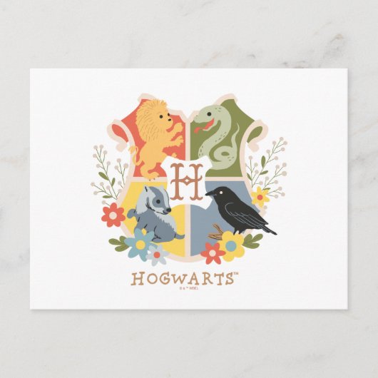 Magical Blooms HOGWARTS™ Crest Briefkaart (Voorkant)