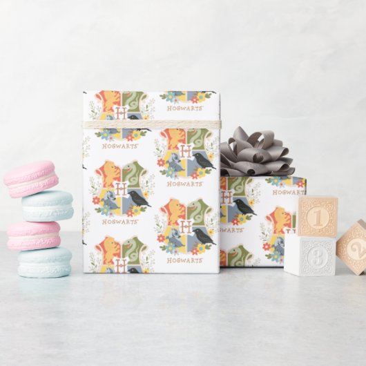 Magical Blooms HOGWARTS™ Crest Cadeaupapier (Baby Shower)