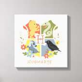 Magical Blooms HOGWARTS™ Crest Canvas Afdruk (Voorkant)