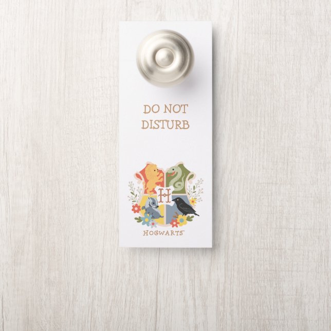 Magical Blooms HOGWARTS™ Crest Deurhanger (Op knop)