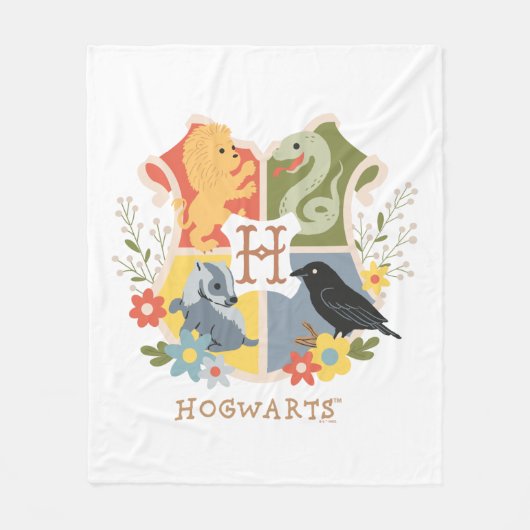 Magical Blooms HOGWARTS™ Crest Fleece Deken (Voorkant)