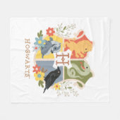 Magical Blooms HOGWARTS™ Crest Fleece Deken (Voorkant (Horizontaal))