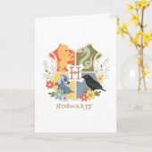 Magical Blooms HOGWARTS™ Crest Kaart (Gele Bloem)