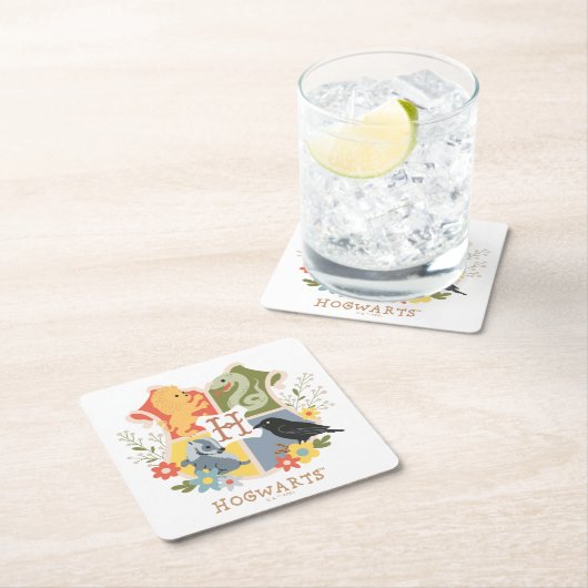 Magical Blooms HOGWARTS™ Crest Kartonnen Onderzetters (Insitu)