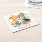 Magical Blooms HOGWARTS™ Crest Kartonnen Onderzetters (Schuin)