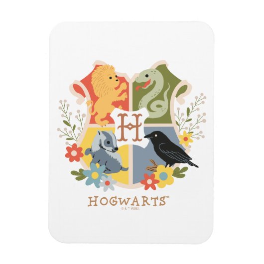 Magical Blooms HOGWARTS™ Crest Magneet (Verticaal)