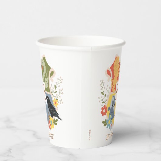 Magical Blooms HOGWARTS™ Crest Papieren Bekers (Rechts)