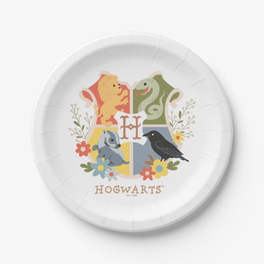 Magical Blooms HOGWARTS™ Crest Papieren Bordje (Voorkant)