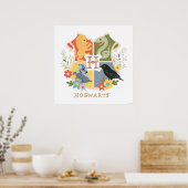 Magical Blooms HOGWARTS™ Crest Poster (Keuken)