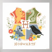 Magical Blooms HOGWARTS™ Crest Poster (Voorkant)
