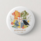 Magical Blooms HOGWARTS™ Crest Ronde Button 5,7 Cm (Voorkant)