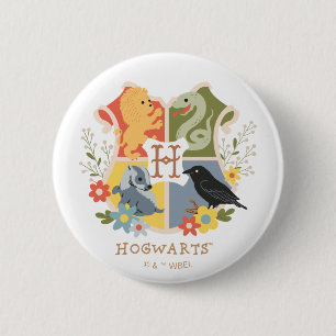 Magical Blooms HOGWARTS™ Crest Ronde Button 5,7 Cm