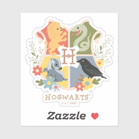 Magical Blooms HOGWARTS™ Crest Sticker (Vel)