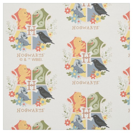 Magical Blooms HOGWARTS™ Crest Stof (Swatch)