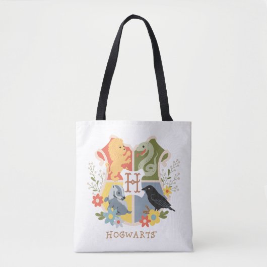 Magical Blooms HOGWARTS™ Crest Tote Bag (Voorkant)