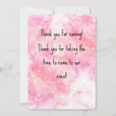 Magical blue butterfly pink glitter art bedankkaart (Achterkant)