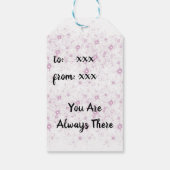 Magical blue butterfly pink glitter art cadeaulabel (Achterkant)