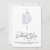 Magical Blue Cotton Snoep en Glitter Hartelijk dan Kaart (Voorkant)