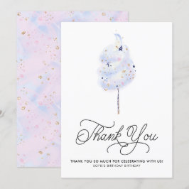 Magical Blue Cotton Snoep en Glitter Hartelijk dan Kaart