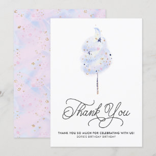 Magical Blue Cotton Snoep en Glitter Hartelijk dan Kaart