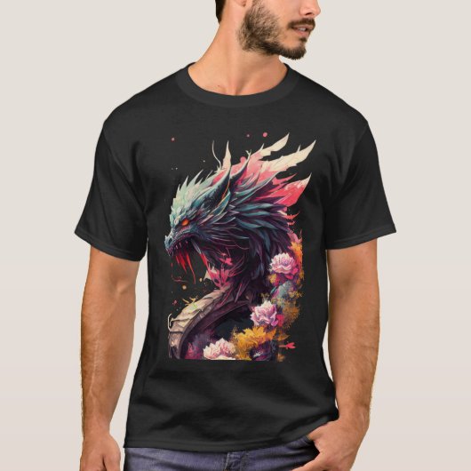 Magical Blue Dragon T-shirt (Voorkant)