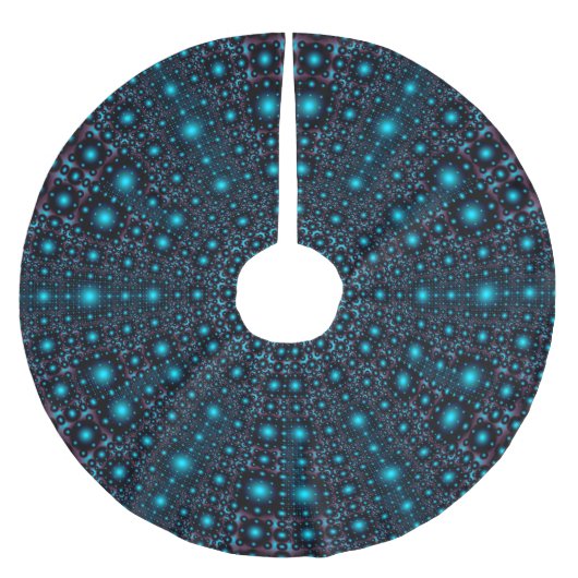 Magical Blue Glow Mandala Kerstboom Rok (Voorkant)