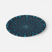 Magical Blue Glow Mandala Papieren Bordje (Gekanteld)