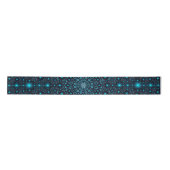 Magical Blue Glow Mandala Satijnen Lint (Voorkant)