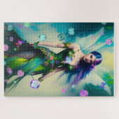 Magical Blue Irish Woodland Fairy en Butterflies Legpuzzel (Horizontaal)