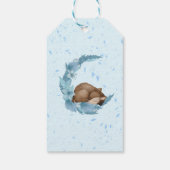 Magical Blue Little Bambi wolkt stof Birthday Cadeaulabel (Achterkant)