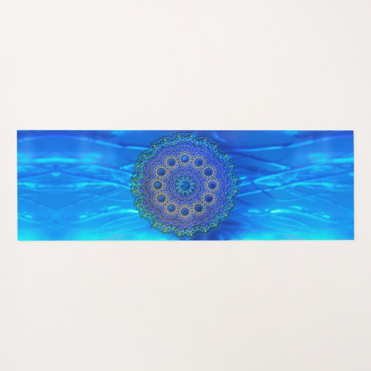 Magical Blue Mandala Yogamat (Achterkant (horizontaal))