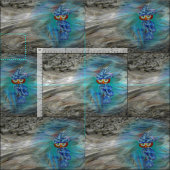 Magical Blue Plumage Mode Owl Stof (Delen)