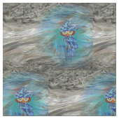 Magical Blue Plumage Mode Owl Stof (Close Up)