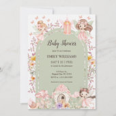 Magical Boho Arch Fairy Baby Shower Invitations Kaart (Voorkant)