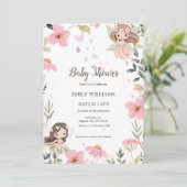 Magical Boho Fairy Baby Shower Invitatio Kaart (Staand voorkant)