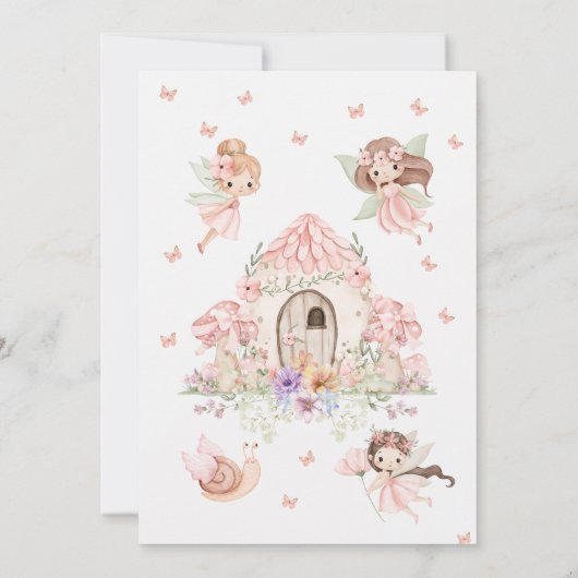 Magical Boho Fairy Garden Wildflower Kaart (Achterkant)