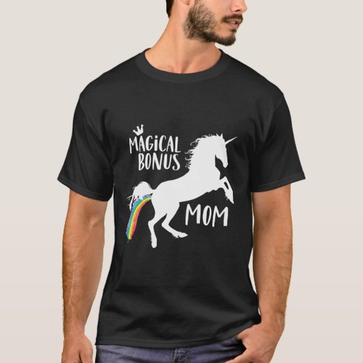 Magical Bonus Ma Unicorn Stepmoeder Best Stepmama T-shirt (Voorkant)
