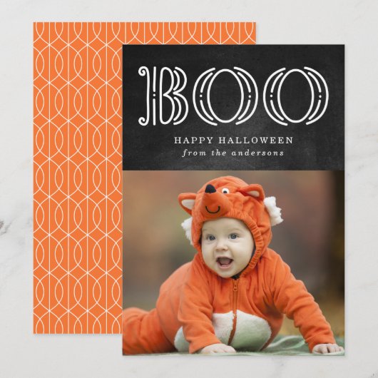 Magical Boo | Halloween-fotokaart Feestdagenkaart (Voorkant / Achterkant)