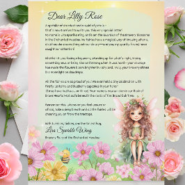 Magical Bravery Fairy Keepsake Letter For Kids