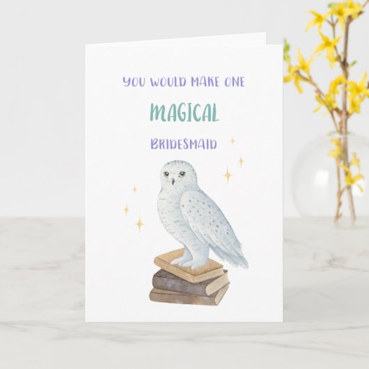 Magical Bridesmaid Proposal Card Kaart (Gele Bloem)