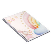 Magical Bunny and Rainbow | Cute Pastel Kids Illus Notitieboek (Rechterzijde)